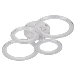 Светильник потолочный светодиодный ЭРА Модерн Ring CLL-1-59W 3K-6,5K RC WH с ДУ белый