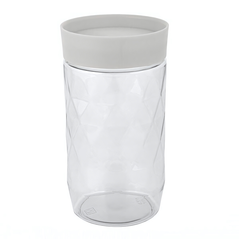 Банка для сыпучих продуктов Plast Team Stockholm 1л пепельный жемчуг