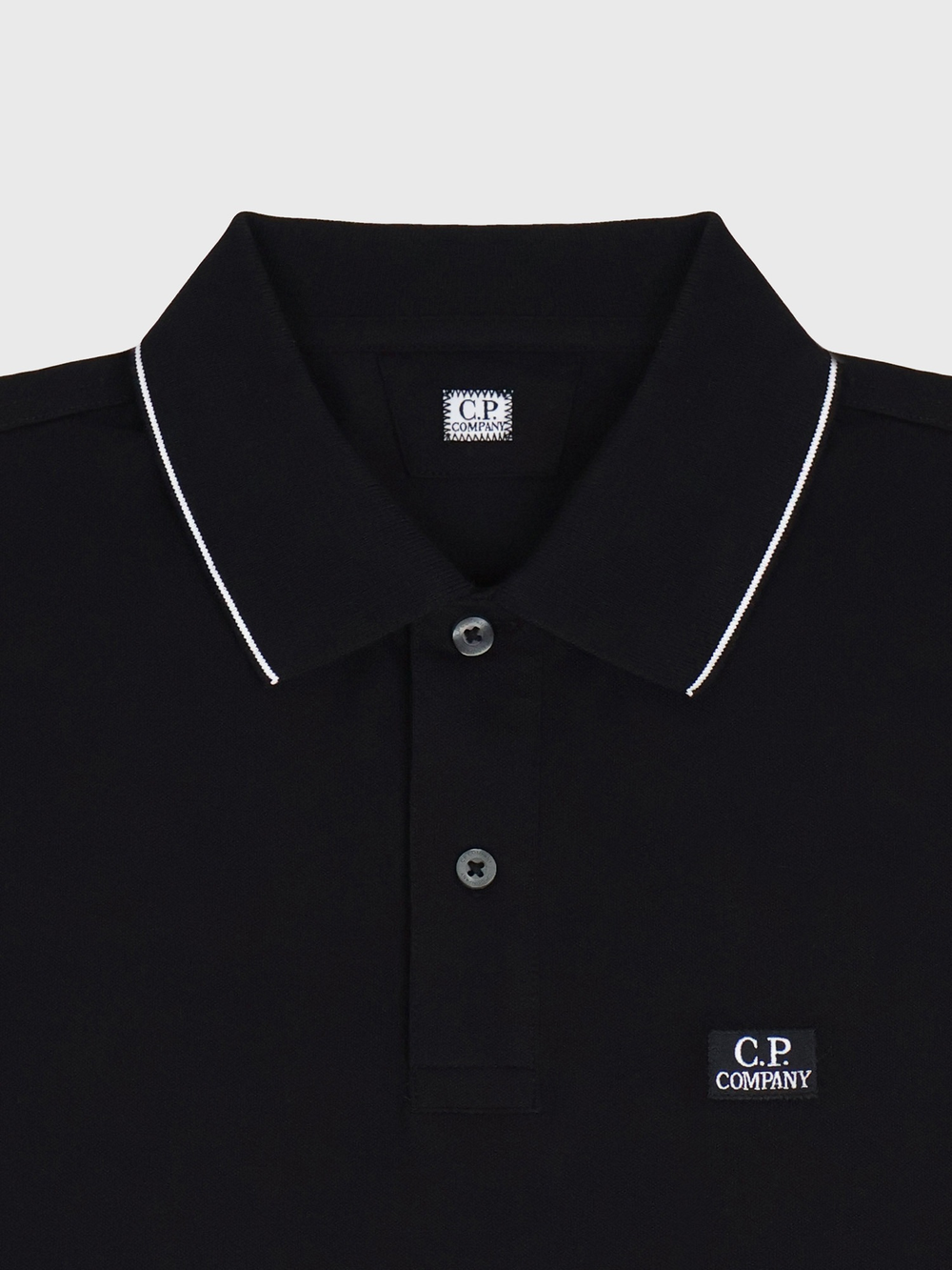 Поло C.P. Company Stretch Piquet Line Black