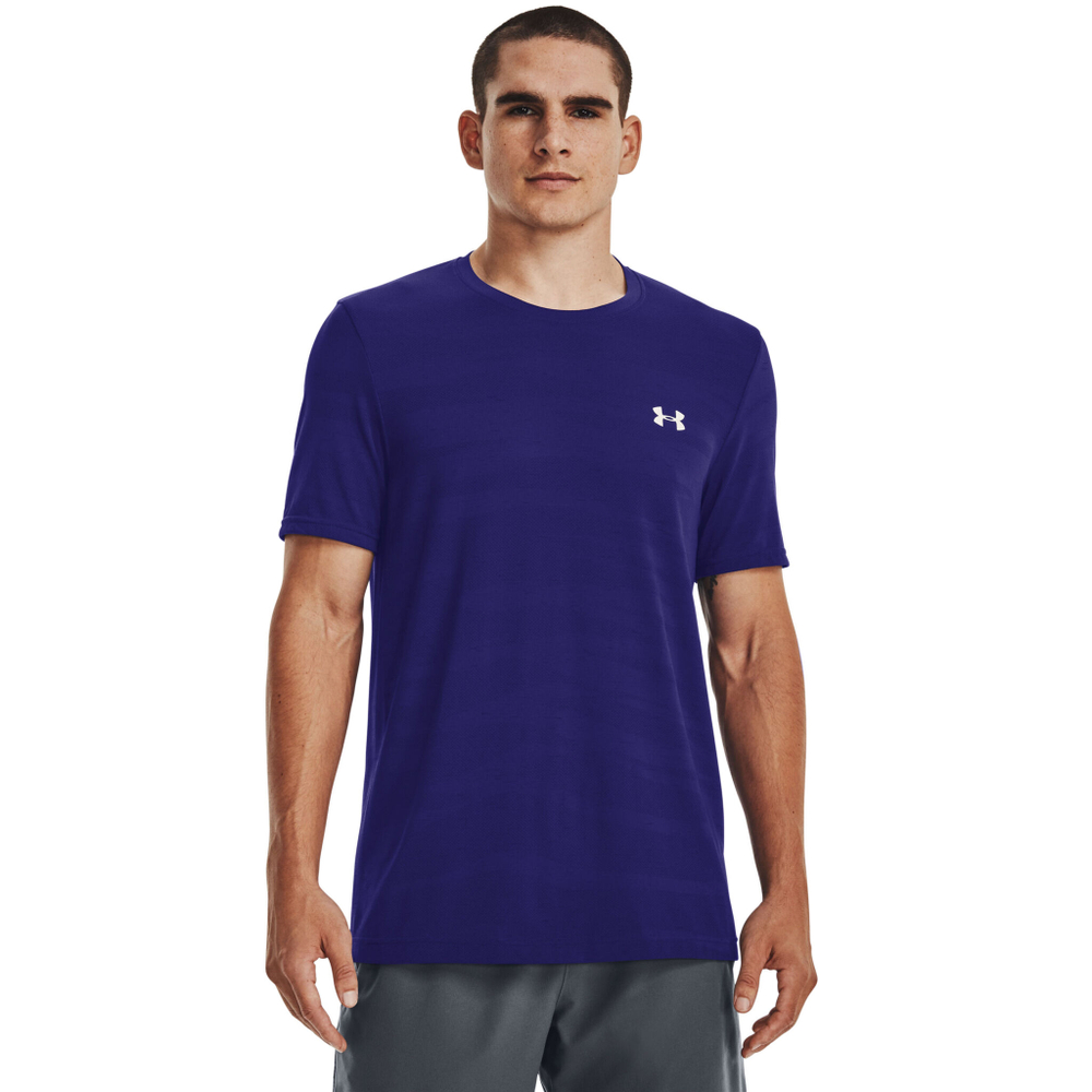 Мужское теннисное поло Under Armour Seamless Wave Men - Dark Blue, Blue