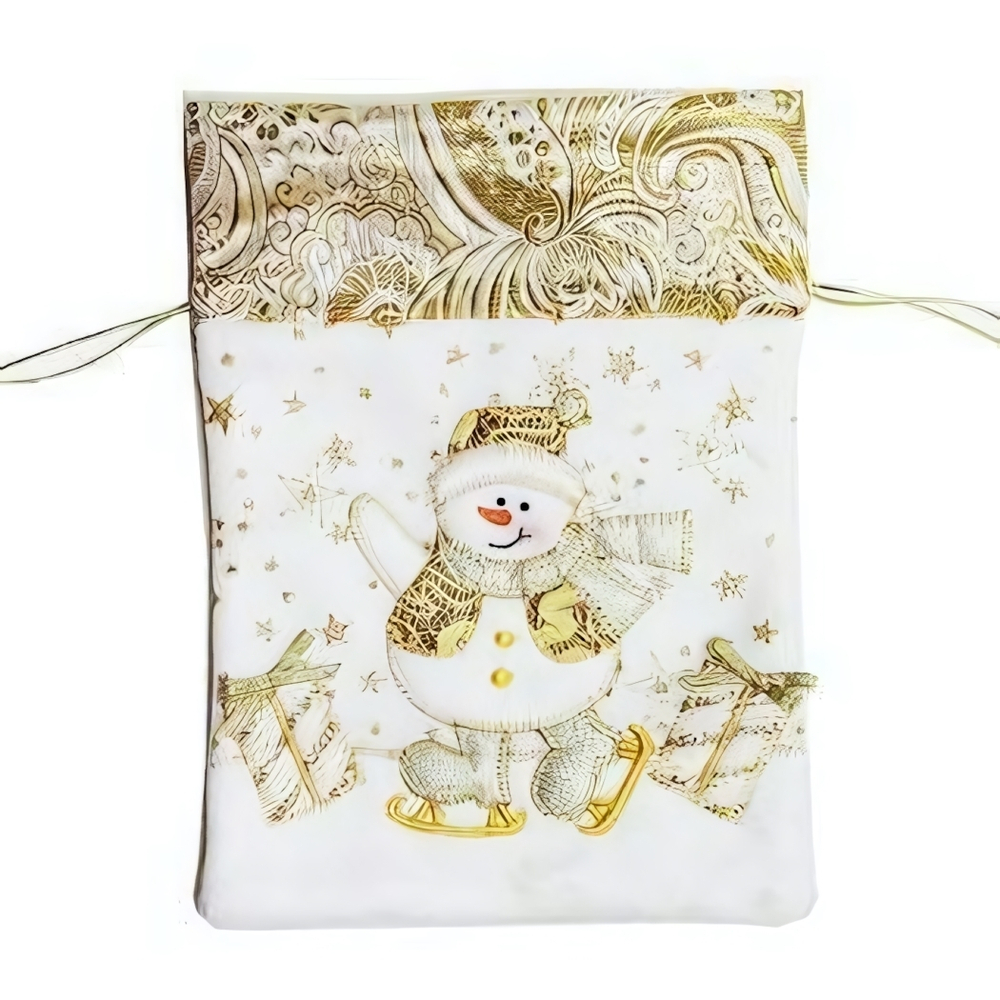 Мешок для подарков 17,5х24 см, золото