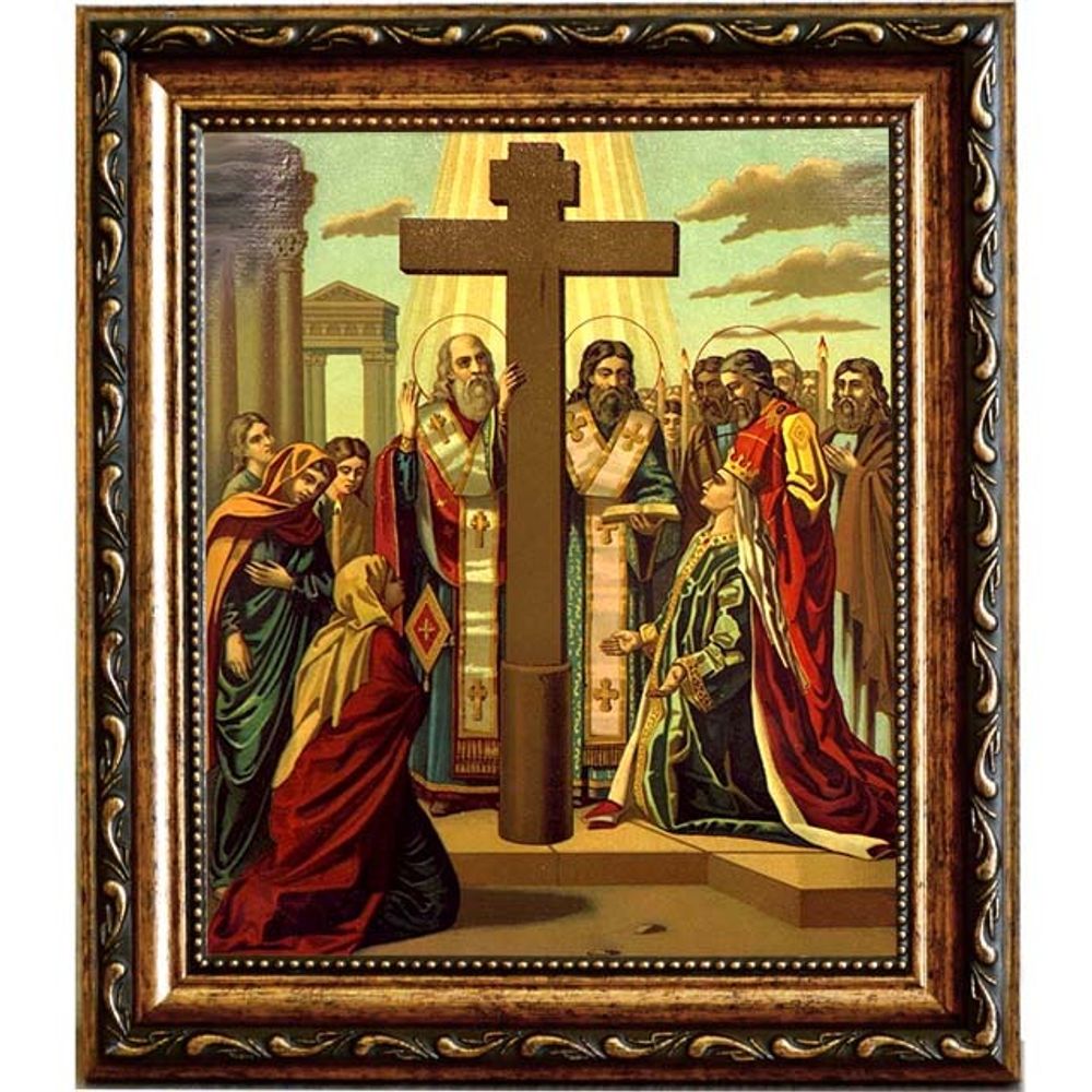 Воздвижение Креста Господня. Икона на холсте.