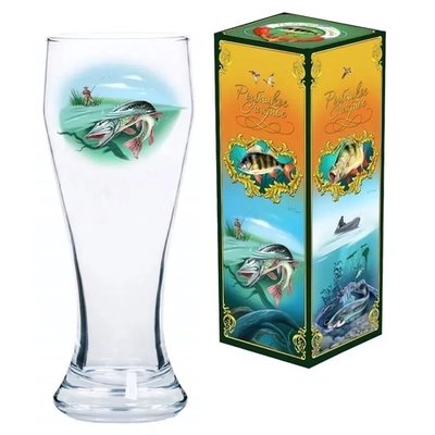 Бокал пивной 500мл. Подарочный арт.303-Д (Рыбалка)