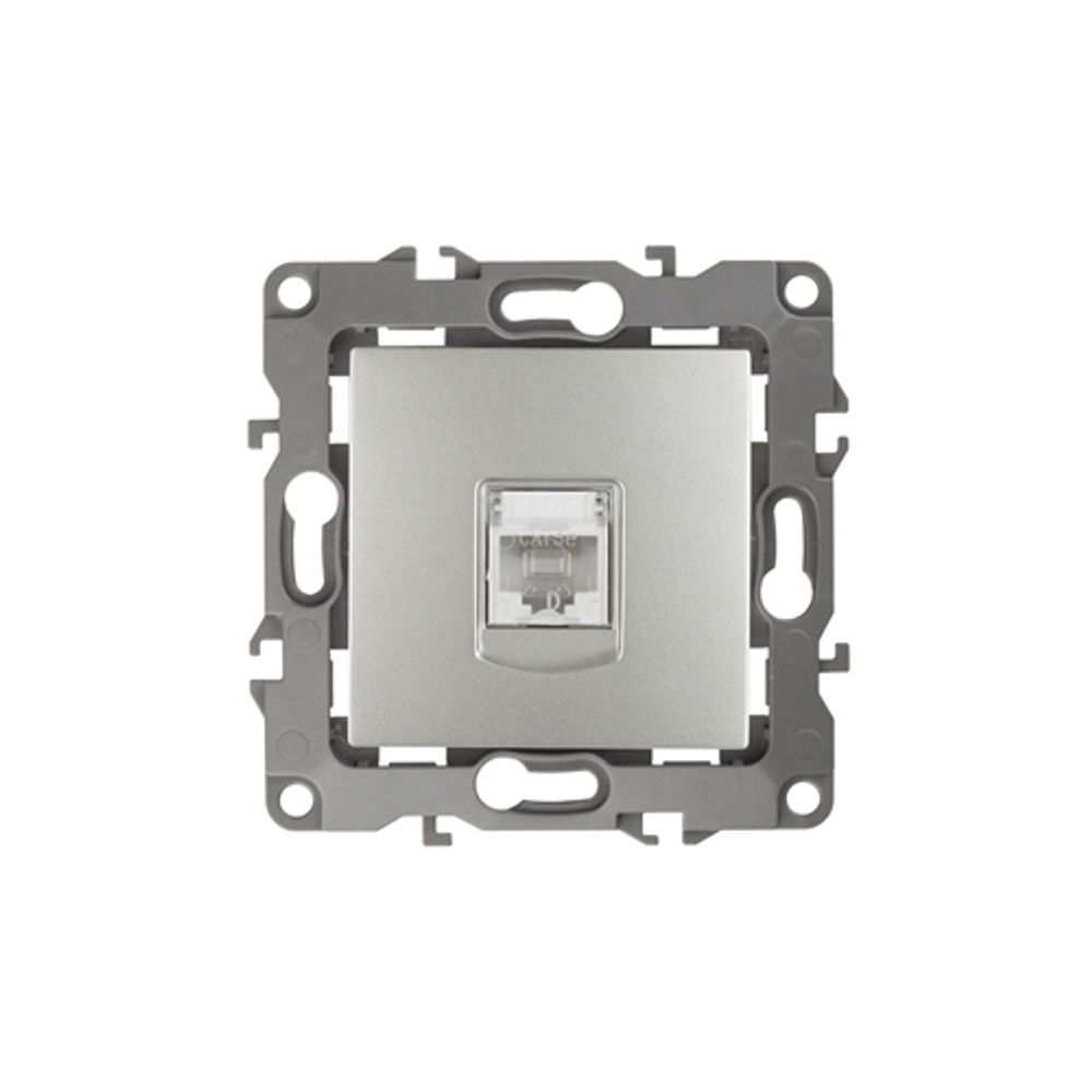 Розетка ЭРА Серия 12 12-3107-03 информационная RJ45 IP20 алюминий | Эра 12