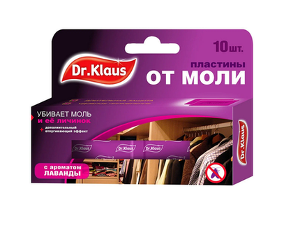 Dr. Klaus Пластины от моли, 10 шт с ароматом лаванды