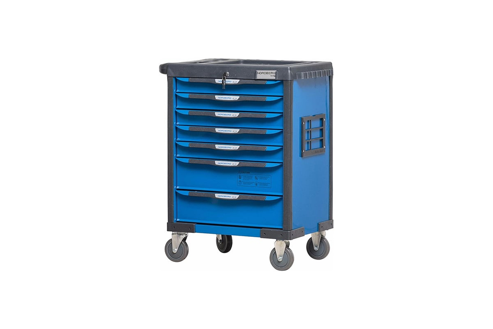 Тележка инструментальная, 7 выдвижных ящиков, синяя NORDBERG T7N(B)