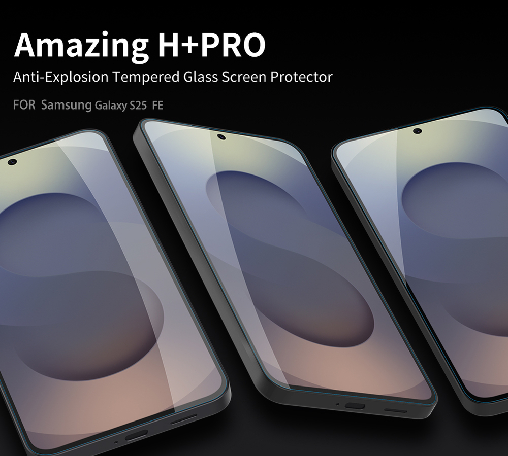 Защитное стекло с прозрачными рамками от Nillkin для Samsung Galaxy S25 FE, серия H+Pro Anti-Explosion Glass Screen Protector