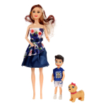 Кукла тип Модель на шарнирах с ребенком и аксессуарами, коробка CY257D3