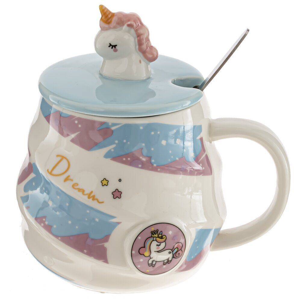 GAEM Кружка с крышкой и ложкой, 480 мл, L7,5 W7,5 H9 см