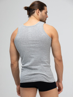 Уютная мужская майка в мелкий рубчик (Размер: L) (Цвет: черный)