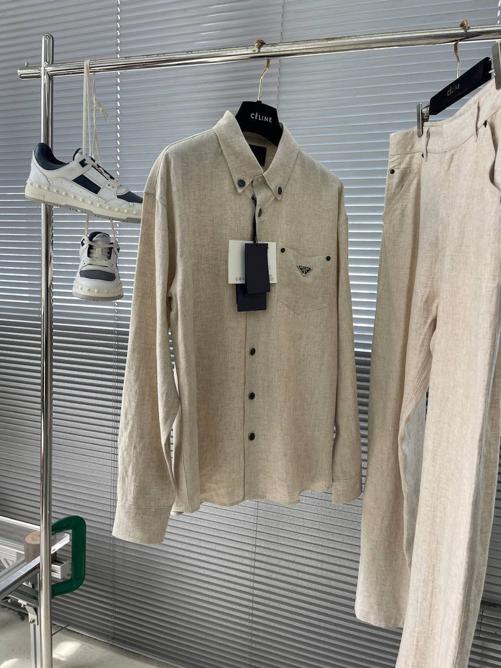 Льняной костюм Prada