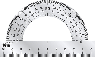 Транспортир стальной 10 см (Пчелка)