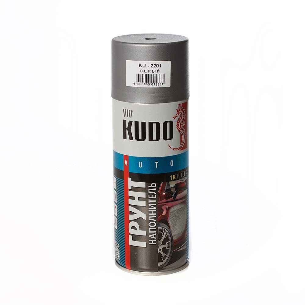 Грунт-наполнитель аэрозольный 1К серый KUDO