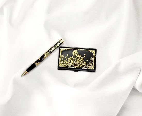 Набор визитница и ручка "Богатства и процветания"