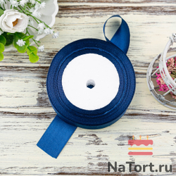 Лента атласная 25 мм (23 метра, цвет №38 Темно-синий)
