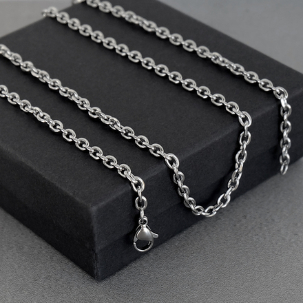 Цепь на шею из стали, якорное плетение