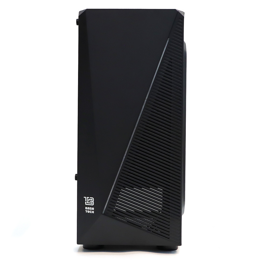 Корпус BaseTech eXtreme GFX-01, Без БП, ATX, RGB, чёрный, 1xRGB FAN, 2xUSB2, 1xUSB3, бок: закалённое стекло (BT-GFX-01-RGB)