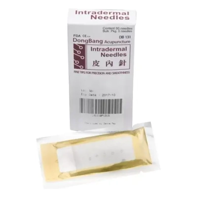 Микроиглы-кнопки акупунктурные стальные стерильные 0,12х5 мм на пластыре 50 шт