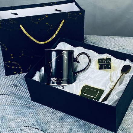 Lenardi 106-290 Кружка 360мл с ложкой и фильтром ОВЕН в под.уп.(х12)Фарфор