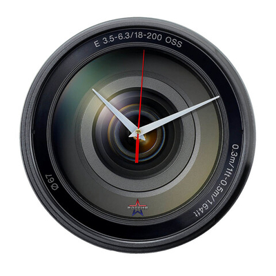 Настенные часы Идеал "obectiv1", 28 см,