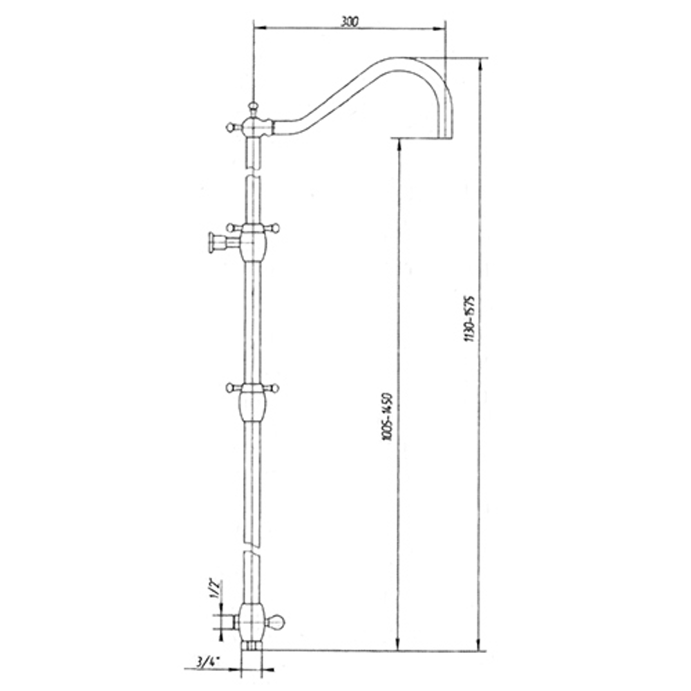 Душевая стойка Migliore Onda ML.OND-36.217BR схема