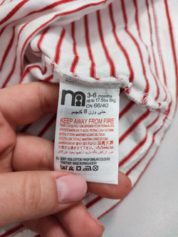 Футболка Mothercare в полоску на 3/6 месяцев