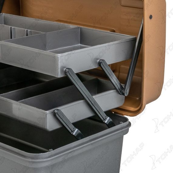 Ящик рыболова двухполочный золотой (T-HS-FB2-GO) Helios