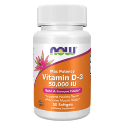Now Foods Vitamin D3 50000 МЕ 50 softgels, Витамин Д3