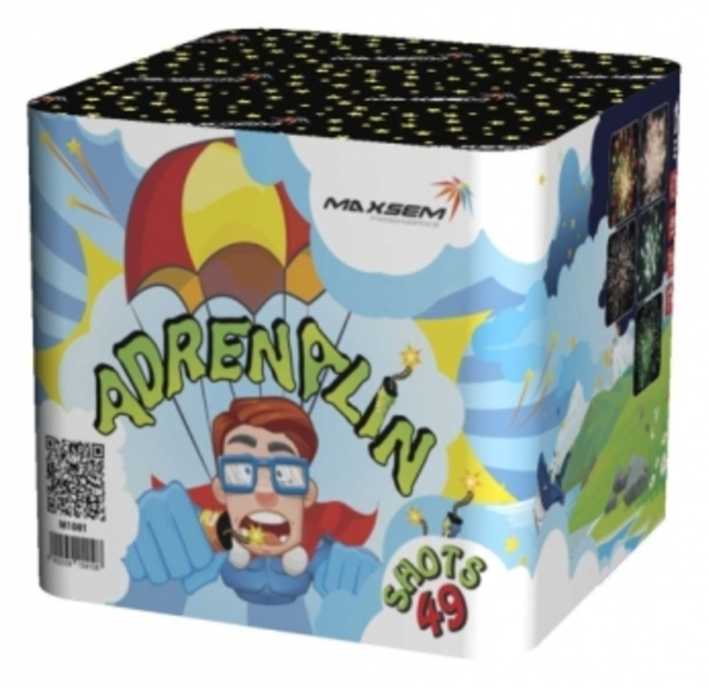 Батарея салютов "ADRENALIN"  49 залпов * 1"