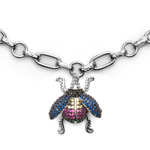 Латунная цепочка с Майским Жуком, silver