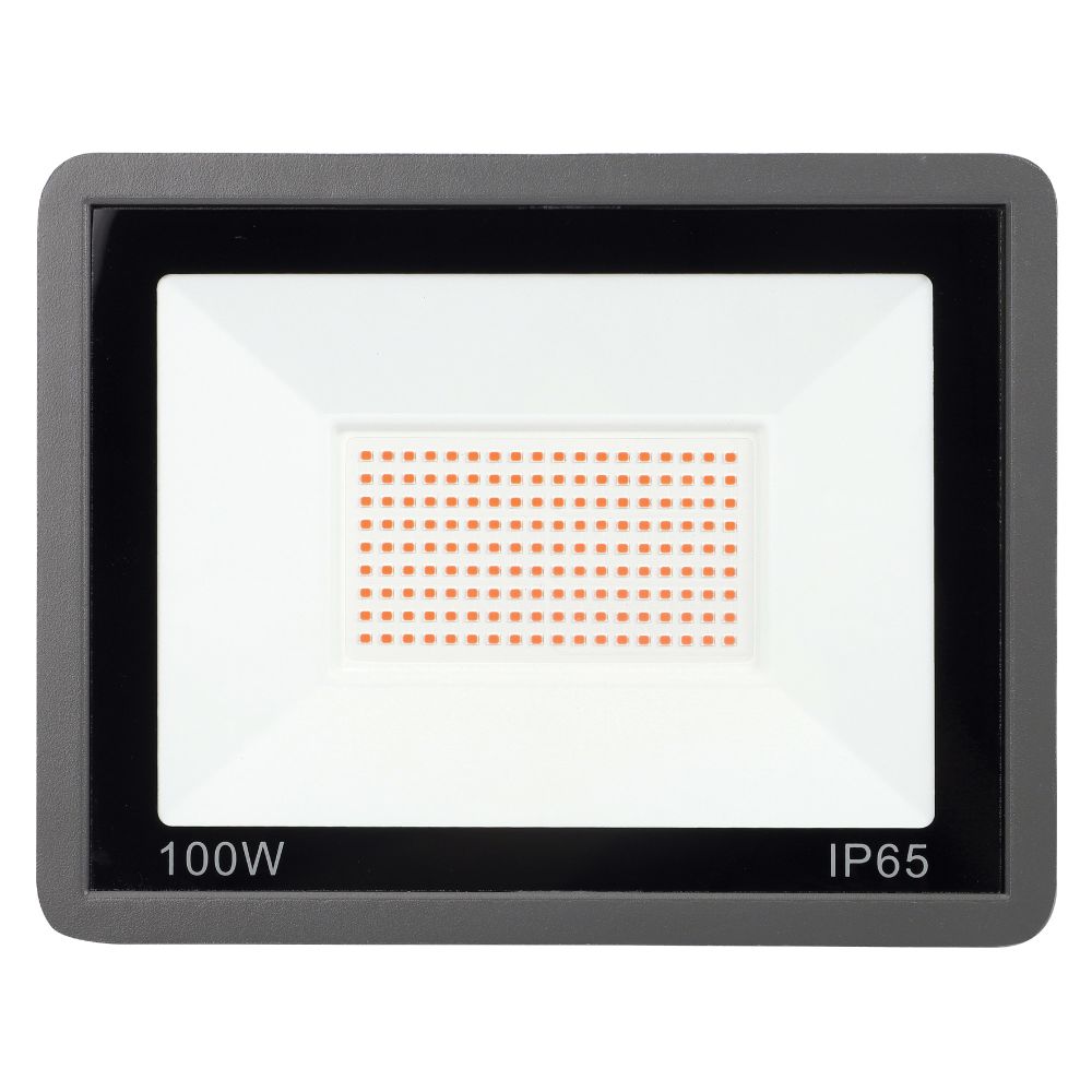 ULF-P42-100W-SPBR IP65 180-260V BLACK Прожектор для растений светодиодный. Спектр для рассады и досвечивания в период роста. Цвет черный. TM Uniel