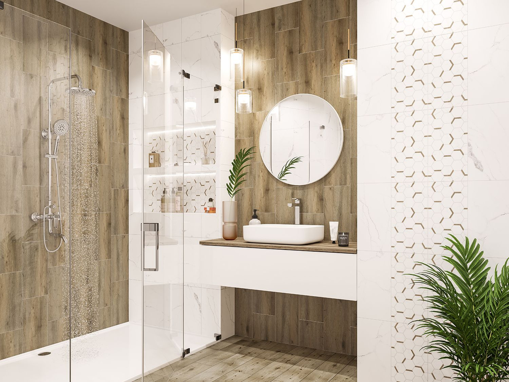 Плитка керамическая CULTO ECTA HEXWOOD матовый 20x40см, упаковка 1,2м2