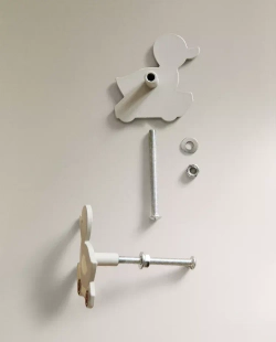 ZARA HOME НАБОР ДЕТСКИХ МЕБЕЛЬНЫХ РУЧЕК «УТЁНОК» (2 ШТ.), СЕРЫЙ