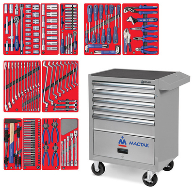 МАСТАК (52-05205G) Набор инструментов "МАСТЕР" в серой тележке, 205 предметов