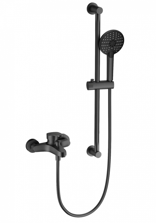 Смеситель для ванны с душевым гарнитуром WONZON & WOGHAND, Темный графит (WW-C2501-BGG)