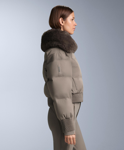 Oysho Водостойкая куртка MINARDI PIUME SKI с 80% пуха и 20% пера, темно-серый