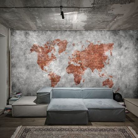 Бесшовная фреска Скин BRICKS MAP, 2,7 м (Ширина 4 м)