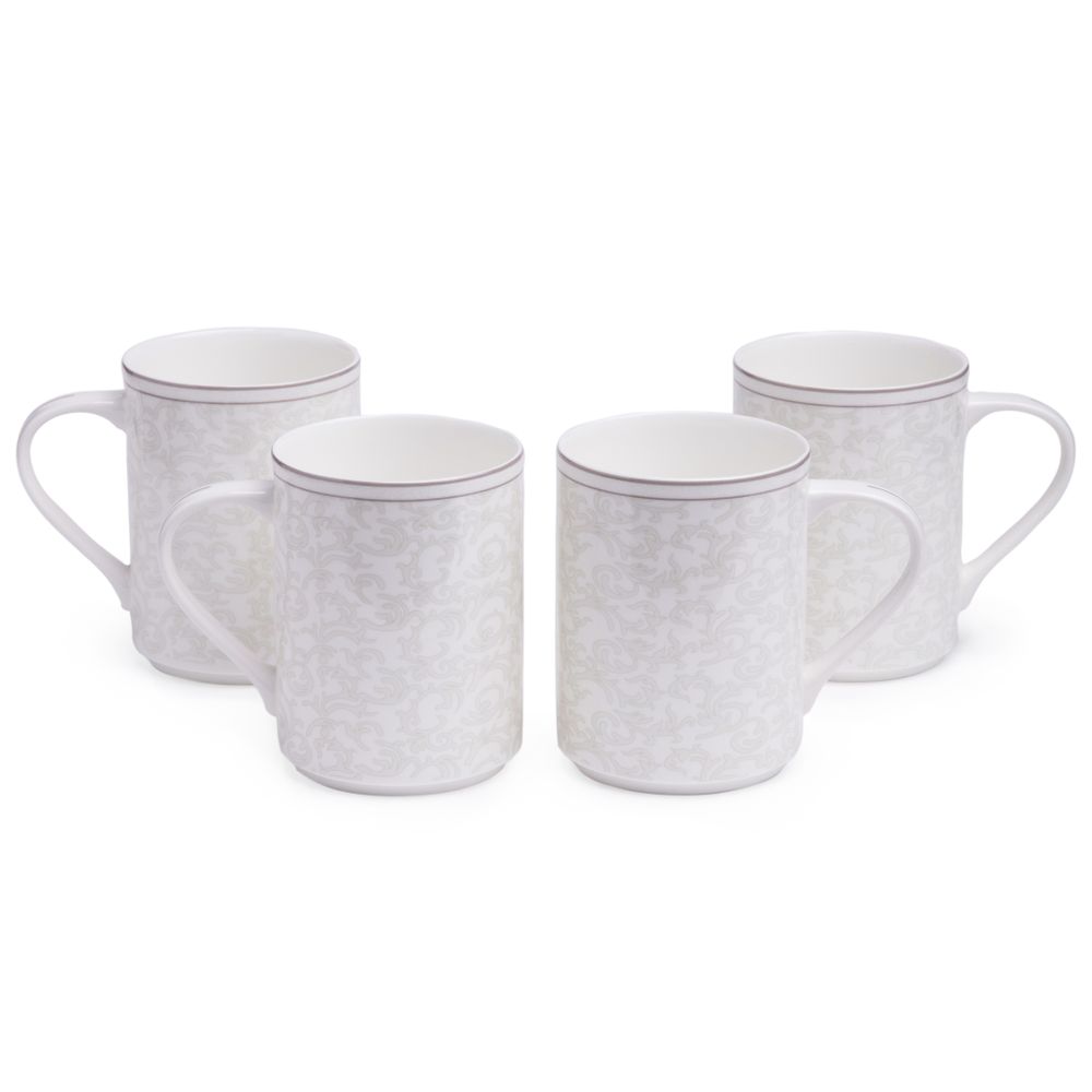 НАБОР КРУЖЕК LEFARD "GREY LACE" 4 ШТ. 400 МЛ