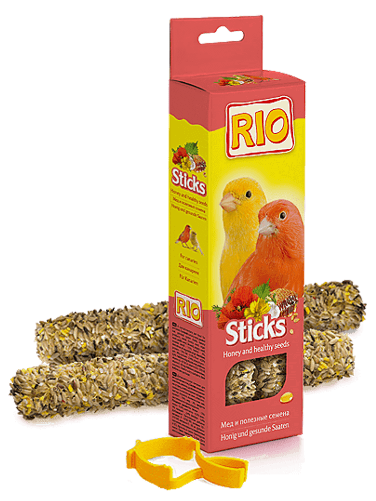 *Рио: палочки 40гр*2шт д/канареек с медом и полезными семенами(Уценка)