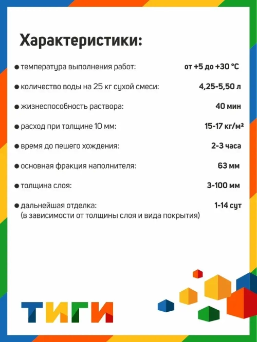 Наливной пол Юнис Горизонт Универсальный Быстротвердеющий 20 кг