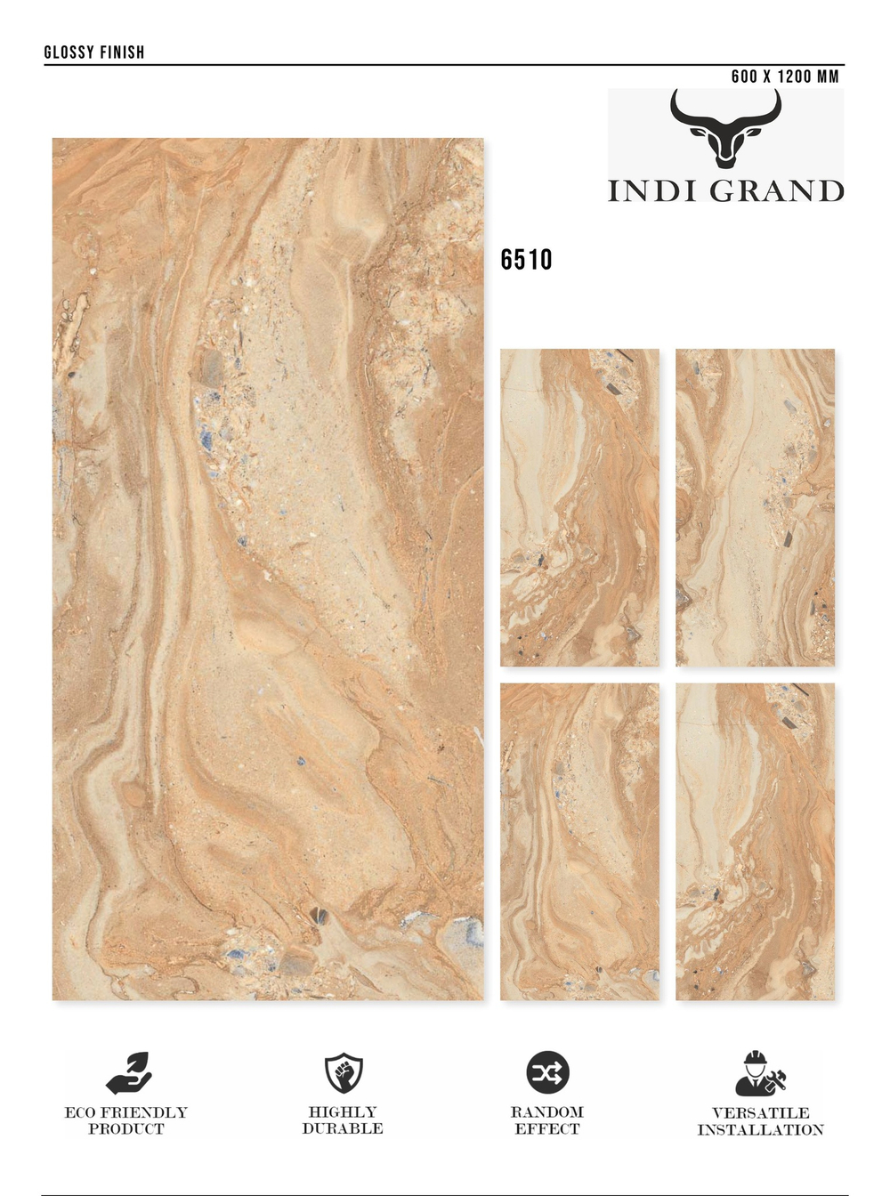 Керамогранит glossy №3 60х120, 6510