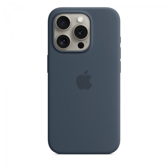 Чехол Apple iPhone 15 Pro Max Silicone Case with MagSafe Storm Blue
