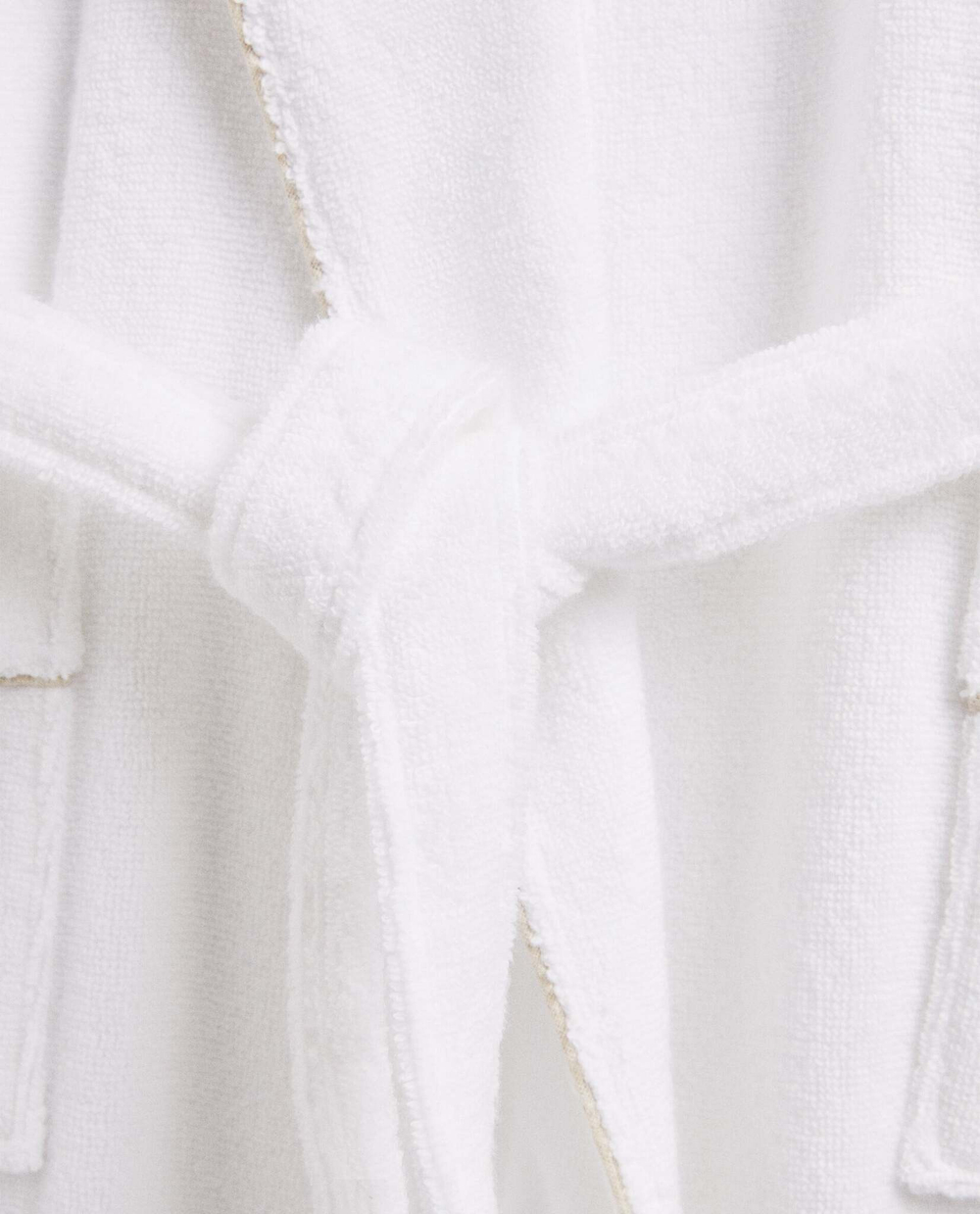 ZARA HOME ХЛОПКОВЫЙ ХАЛАТ, БЕЛЫЙ