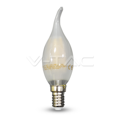 Лампа светодиодная, филамент V-TAC, E14, 4 Вт, 2700К, SKU 4477