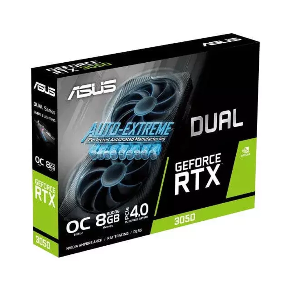 Видеокарта RTX3050 8GB ASUS DUAL-RTX3050-O8G HDMI DP*3 8G D6; 90YV0HH0-M0NA00