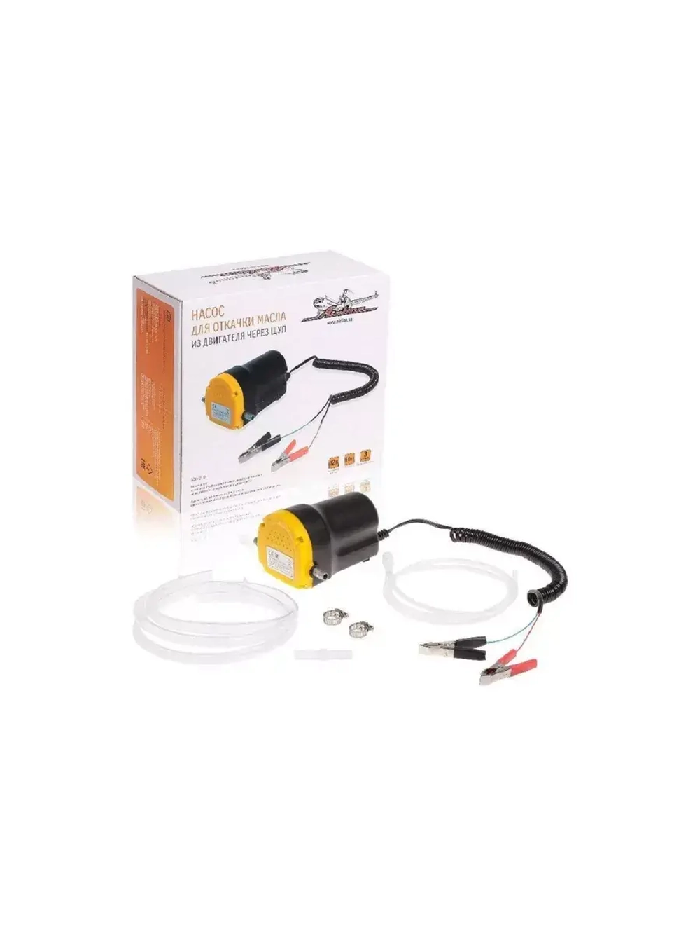 Насос 12В для откачки масла из двигателя через щуп