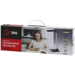 Настольный светильник ЭРА NLED-460-14W-W-G светодиодный с ночником на основании белый с золотом