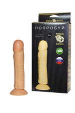 Фаллос-реалистик на присоске с крупной головкой 16,5 см (Цвет: телесный)