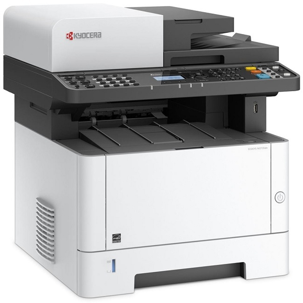 МФУ KYOCERA ECOSYS, принтер/сканер/копир/факс, A4, LCD, 35 стр/мин, Duplex, ADF, Wi-Fi, LAN, USB2.0 (M2735dw)