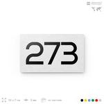 Номер на дверь 273, табличка на дверь для офиса, квартиры, кабинета, аудитории, склада, белая 120х70 мм, Айдентика Технолоджи